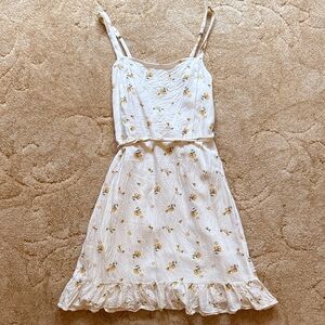 Hollister Cream and Yellow Dress